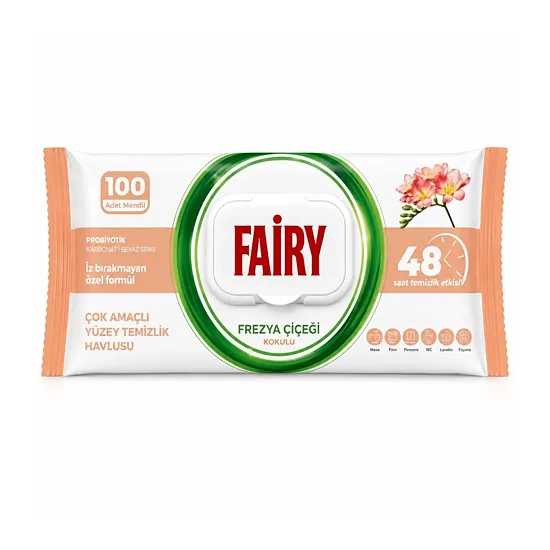 FAIRY - Mitrās virsmu tīrīšanas salvetes Frēzija 100 gab.